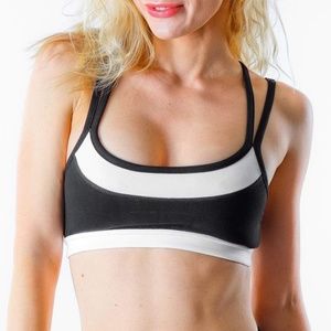 🌱Green Apple Colorblock Strappy Bra